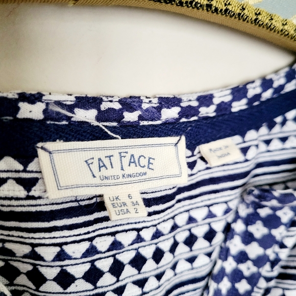 Fat Face Blue Diamond Printed Tank - Picture 4 of 6